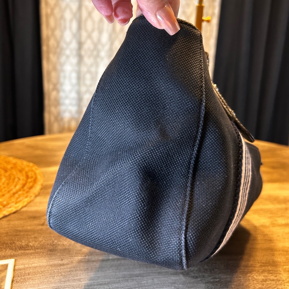 082. Burberry Blue Label Black Canvas Tote with COA - Picture 6 of 15